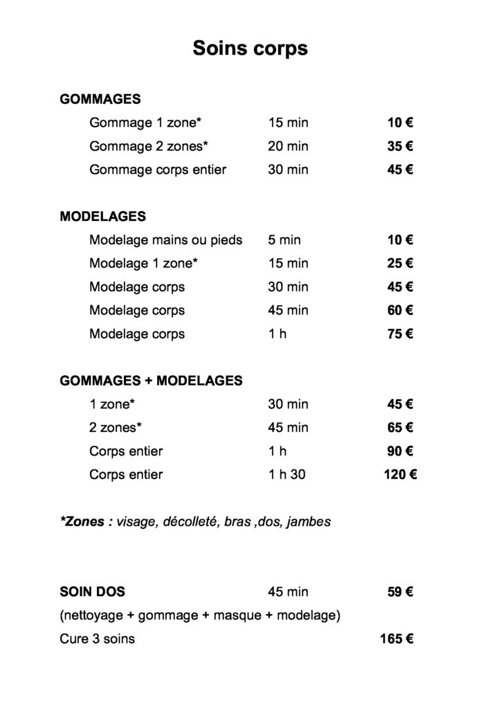 page soins corps